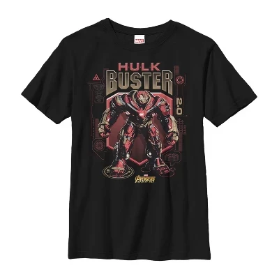Мужская футболка Avengers: Avengers: Infinity War Hulkbuster 2.0 для мальчиков, черная