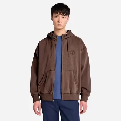 Мужская толстовка Timberland 10061 на молнии, коричневая