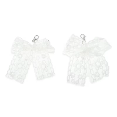 Украшения для шнурков Unique Bargains, бантик, белые