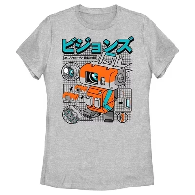 Женская : Футболка Visions Lop и Ocho Robot athletic heather