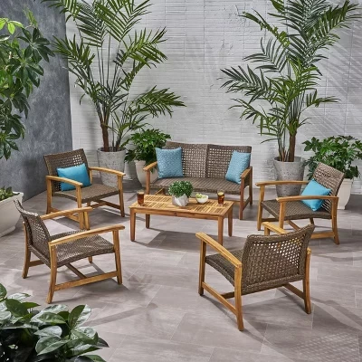 Уличный комплект GDFStudio Savannah из дерева и ротанга