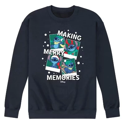 Мужская флисовая толстовка Making Merry Memories с графическим рисунком синего цвета