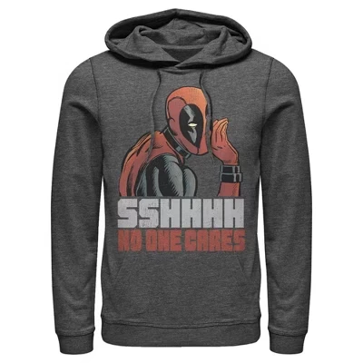 Мужское худи Marvel Deadpool No One Cares, серое