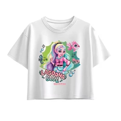 Футболка для девочек Monster High Lagoona Blue, белая