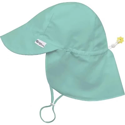 Детская шапка Green Sprouts Eco Flap UPF 50+, мятная