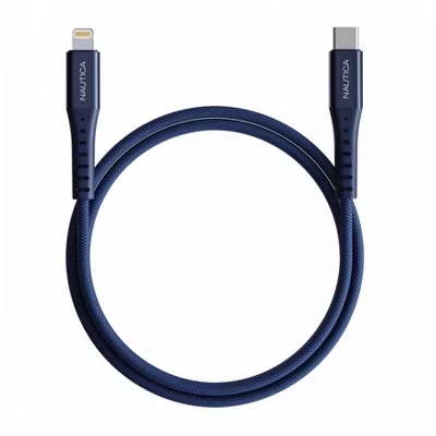 Кабель USB-C—Lightning Nautica CB305 в оплетке, синий