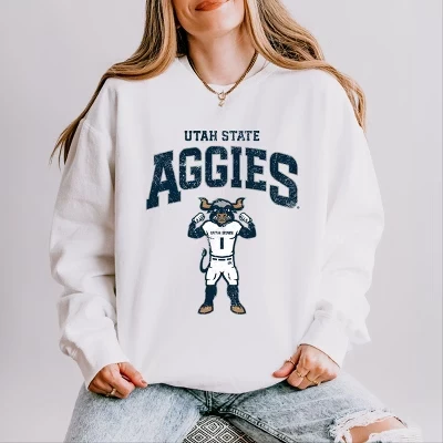 Utah State Aggies Big Blue - Женская легкая одежда, окрашенная в белый цвет