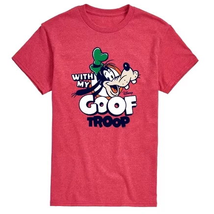 Мужская футболка Disney My Goof Troop с принтом, красная