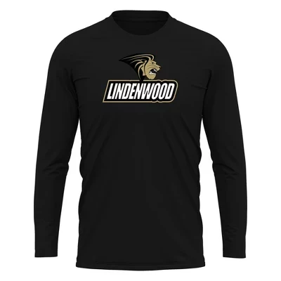 Мужская футболка NCAA Lindenwood с длинным рукавом, черная