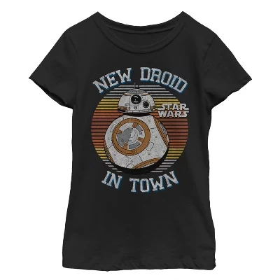 Футболка для девочек Star Wars BB-8, черная