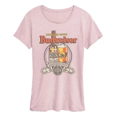 Женская футболка Budweiser Classic, розовая