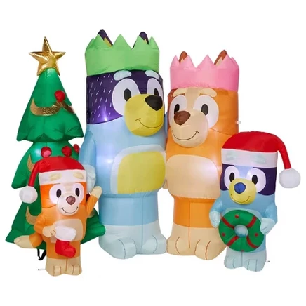 Новогоднее украшение Gemmy надувная сцена Bluey 1,92 м