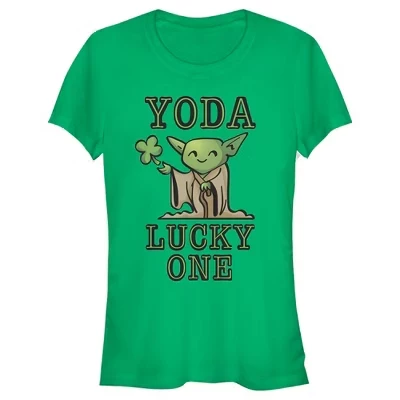 Женская футболка star wars yoda lucky one, зеленая