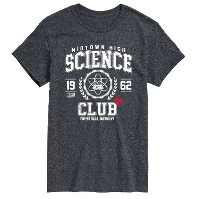Мужская футболка с коротким рукавом Midtown High Science Club с графическим рисунком heather charcoal