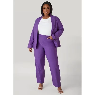 Женские брюки Ashley Stewart прямые, фиолетовые