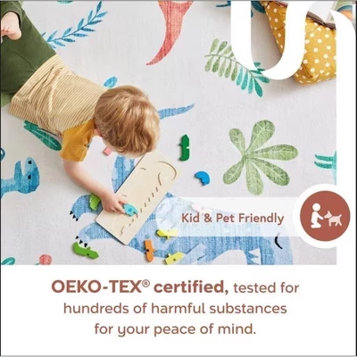 Коврик Chalea Kids Town, пригодный для машинной стирки с домашними животными, синий