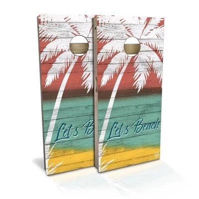 Набор досок Lets Beach Cornhole Board Set | Включает в себя (2) доски, (8) Сумки и дополнительные аксессуары, а также чехол для переноски