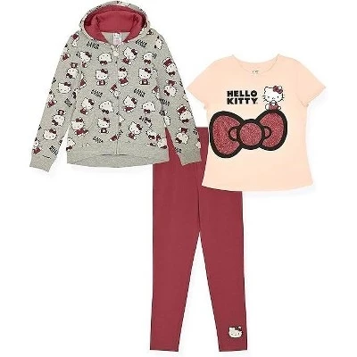 Комплект для девочек Hello Kitty 3 в 1, серый