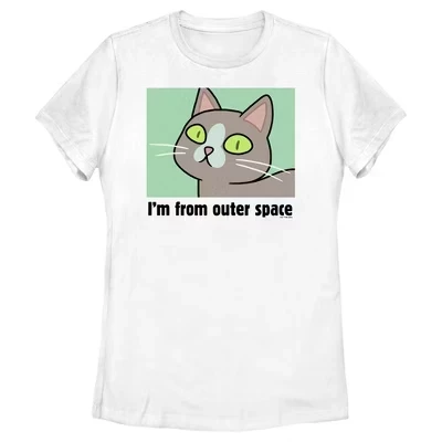 Женская футболка Rick And Morty I'm from Outer Space белого цвета