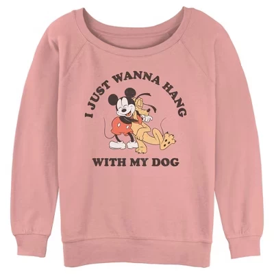 Женская толстовка Mickey & Friends для юниоров, я просто хочу потусоваться со своим псом Плутоном.