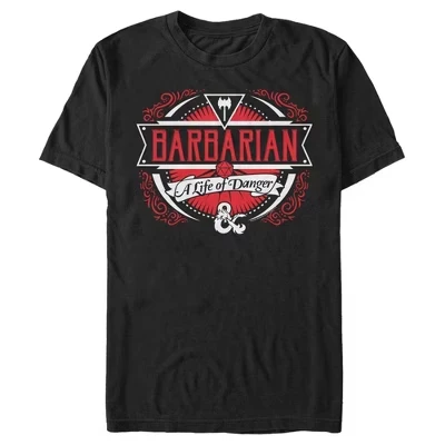 Мужская футболка Barbarian A Life of Danger черного цвета