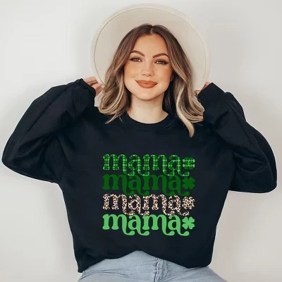 Женский свитшот Simply Sage Market Lucky Mama, темно-синий