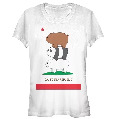 Женская футболка California Republic Bear Stack для юниоров белого цвета