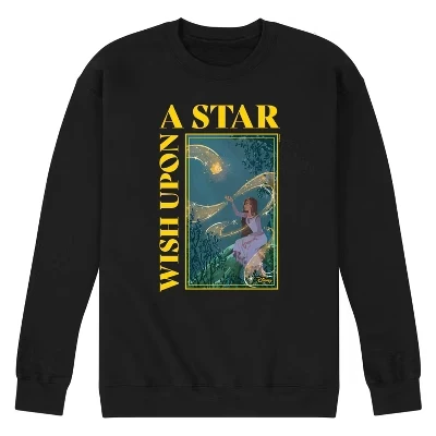 Мужская флисовая толстовка с рисунком Wish Upon A Star, цвет черный
