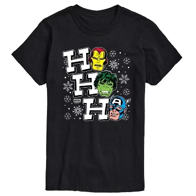 Мужская футболка Marvel Ho Ho Ho Avengers, черная