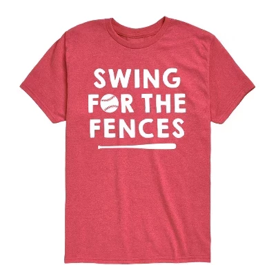 Футболка с коротким рукавом Swing For The Fences красного цвета с графическим рисунком