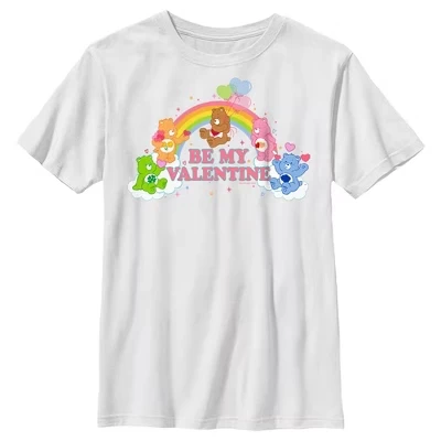 Футболка для мальчиков Care Bears Be My Valentine, белая