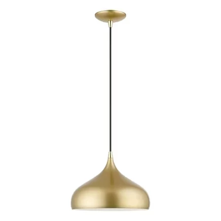 Подвес Livex Lighting Amador, 1 лампа, золотой и латунный