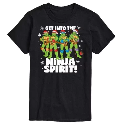 Мужская футболка с коротким рукавом и рисунком Get Into The Ninja Spirit, черная