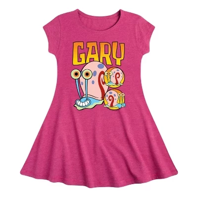 Графичное платье Gary The Snail Fit & Flair с короткими рукавами-каплями цвета Хизер фуксия