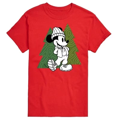 Мужская футболка Camper Mickey с коротким рукавом и графическим рисунком, красная