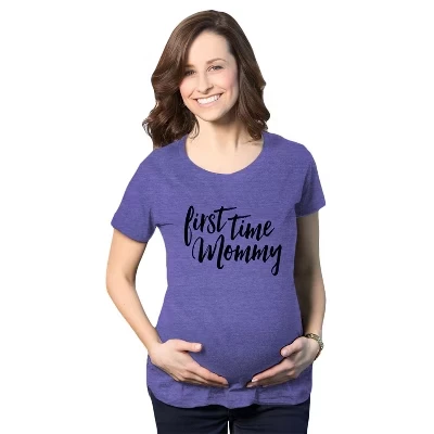 Футболка для беременных First Time Mommy Pregnancy, милая футболка с рельефом живота, Будущая мама - Сумасшедшая собака, футболка для беременных, подарок для мамы
