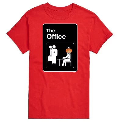 Мужская футболка The Office с тыквой, красная