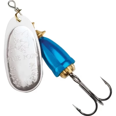 Приманка Blue Fox Classic Vibrax 6, серебристо-хромовая/синяя