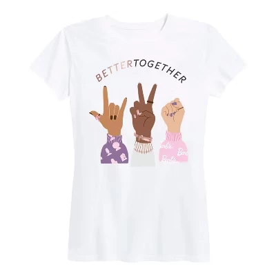 Женская футболка Better Together с коротким рукавом и графическим принтом, белая