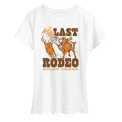 Женская футболка в стиле кантри с коротким рукавом Ain't My Last Rodeo, белая