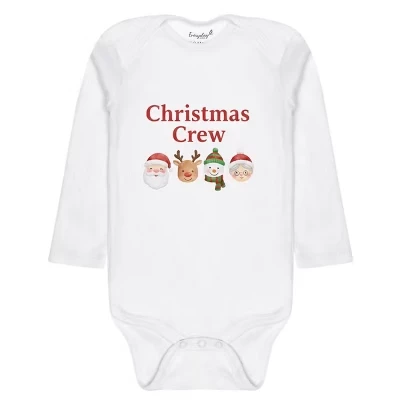 Рождественская коллекция Christmas Crew Baby Onesie – Боди с праздничным рисунком белого цвета