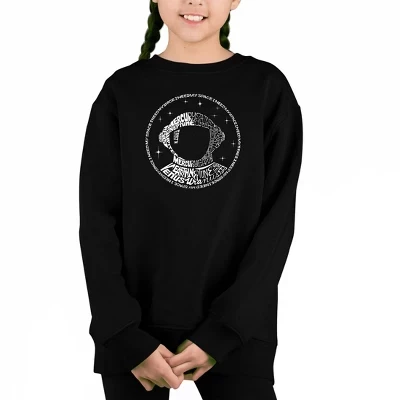 Мне нужна моя черная толстовка с воротником-стойкой для девочек-астронавтов Word Art Crewneck