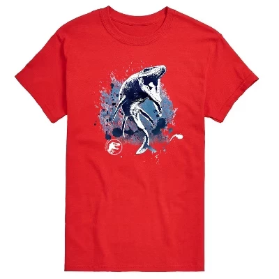 Мужская футболка Jurassic Park Mosasaurus, красная