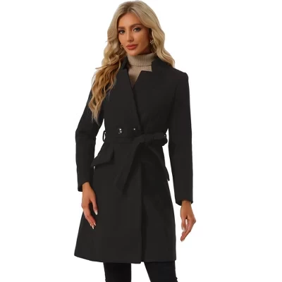 Женское пальто Inspire Chic с поясом, черное