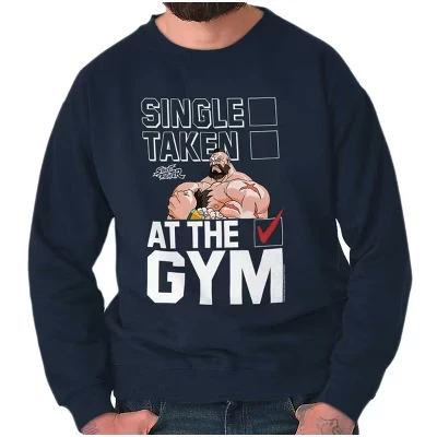 Толстовка Street Fighter Single Taken at Gym для мужчин или женщин с лицензией