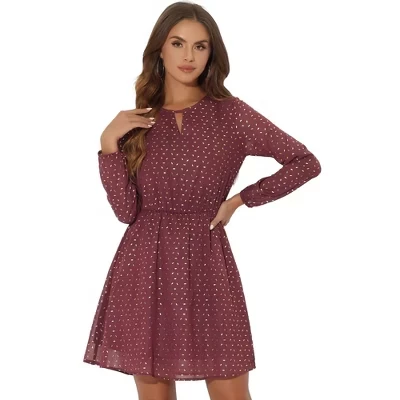 Женское платье INSPIRE CHIC со звездами, красное