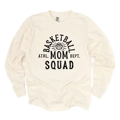 Женская баскетбольная одежда Mom Squad с длинным рукавом, окрашенная футболка