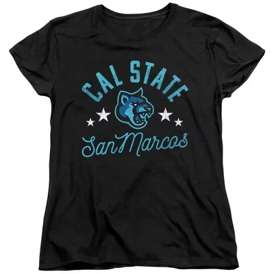 Женская футболка California State University San Marcos Cougars черного цвета