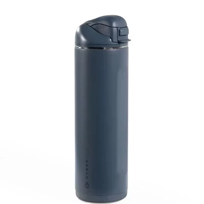 Изолированная бутылка для воды Ease2o из нержавеющей стали с соломинкой и откидной крышкой, герметичная, с удобным подстаканником.