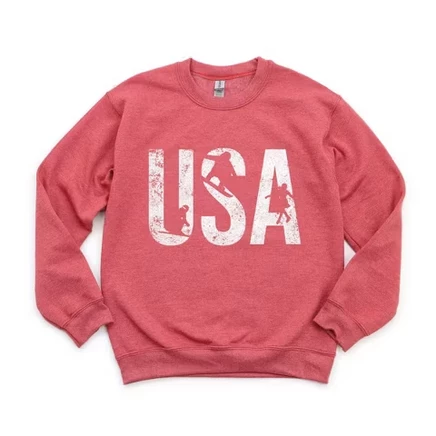 Женская толстовка с рисунком heather red для зимних видов спорта в стиле Distressed из США